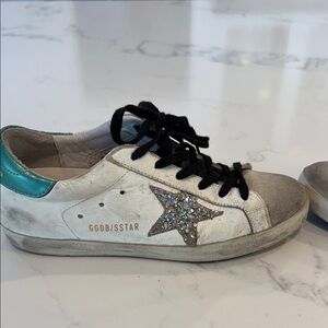 Golden Goose  White Sneakers with Glitter Star size 37